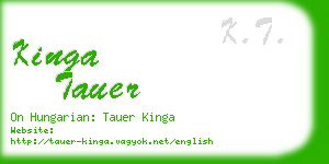 kinga tauer business card